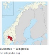Landkarte der Region Buskerud in Norwegen