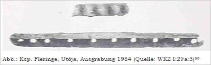 ein u-förmiges Blech mit Löchern