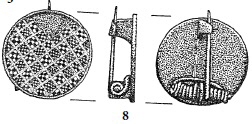 emaillierte Scheibenfibel